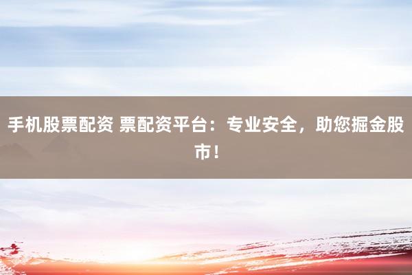 手机股票配资 票配资平台：专业安全，助您掘金股市！