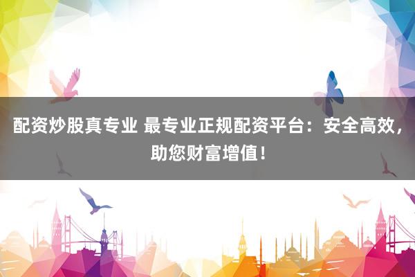 配资炒股真专业 最专业正规配资平台：安全高效，助您财富增值！