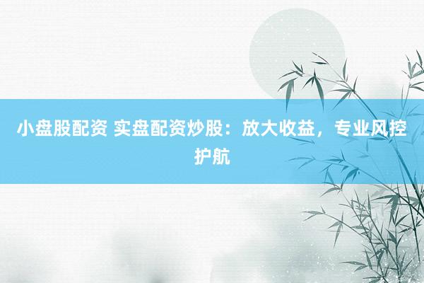 小盘股配资 实盘配资炒股：放大收益，专业风控护航