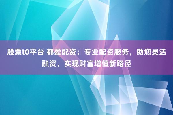 股票t0平台 都盈配资：专业配资服务，助您灵活融资，实现财富增值新路径