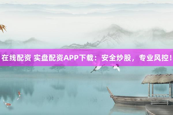 在线配资 实盘配资APP下载:安全炒股,专业风控!