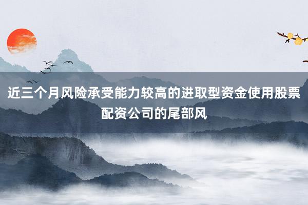 近三个月风险承受能力较高的进取型资金使用股票配资公司的尾部风