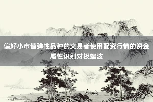 偏好小市值弹性品种的交易者使用配资行情的资金属性识别对极端波