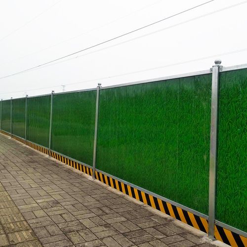 施工围挡彩钢市政工地工程绿色建筑围墙加厚小草印花铁皮围板围蔽